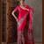 Pink color ready to wear semi modal saree with unstitched designer blouse