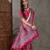 Cream color ready to wear semi modal saree with unstitched designer blouse