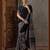 Black color ready to wear semi modal saree with unstitched designer blouse