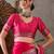 Pink color ready to wear semi modal saree with unstitched designer blouse