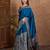 Blue color ready to wear semi modal saree with unstitched designer blouse
