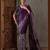 Purple color ready to wear semi modal saree with unstitched designer blouse
