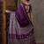 Purple color ready to wear semi modal saree with unstitched designer blouse