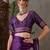 Purple color ready to wear semi modal saree with unstitched designer blouse