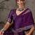 Purple color ready to wear semi modal saree with unstitched designer blouse