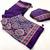 Purple color ready to wear semi modal saree with unstitched designer blouse