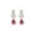 Moissanite Kundan Red Stone Dangler Earrings
