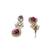 Moissanite Kundan Red Stone Dangler Earrings