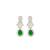 Moissanite Kundan Emerald Green Dangler Earrings