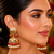 Festive wear punjabi gold plated jhumka earrings