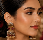 Timeless punjabi gold plated dome jhumka earrings