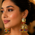 Elegant punjabi style gold plated jhumka earrings
