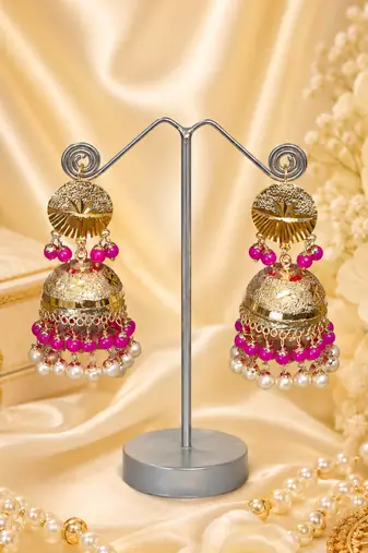 Traditional Gold Plated Punjabi Bell Jhumka Earrings