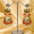 Festive wear punjabi gold plated jhumka earrings