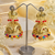 Elegant punjabi style gold plated jhumka earrings