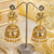 Grand heritage gold plated punjabi jhumka earrings