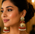Festive wear punjabi gold plated jhumka earrings