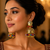 Elegant punjabi style gold plated jhumka earrings