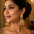 Grand heritage gold plated punjabi jhumka earrings