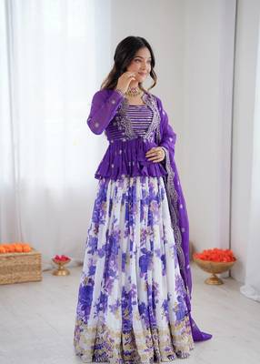 Purple Lehenga Choli With Dupatta Up To 42 2