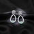 Mint Green Stone AD Dangling Earrings