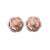 Peach Stone AD Flower Stud Earrings