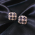 Purple Stone AD Flower Stud Earrings