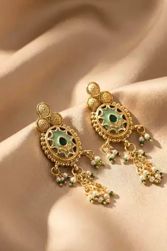 Rajwadi Stone Dangling Choker Set