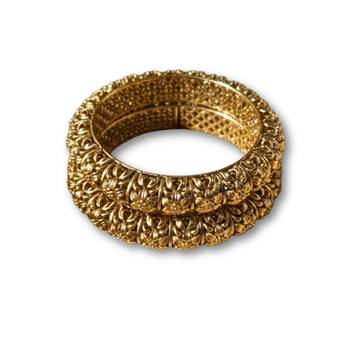 Traditional Screw Openable Kada Bangles, Set of 2 (2.4) 3