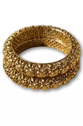 Traditional Screw Openable Kada Bangles, Set of 2 (2.4)