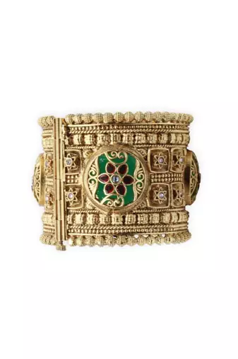 Traditional Heritage Broad Kada Bangles, Set of 2