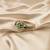 Moissanite Kundan Openable Kada with Green Stone