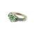 Moissanite Kundan Openable Kada with Green Stone