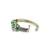 Moissanite Kundan Openable Kada with Green Stone