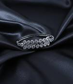 American Diamond Leaf Motif Openable Kada