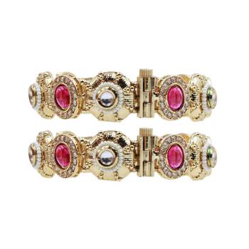 Traditional Rajwadi Screw Openable Kada Bangles, Set of 2 3