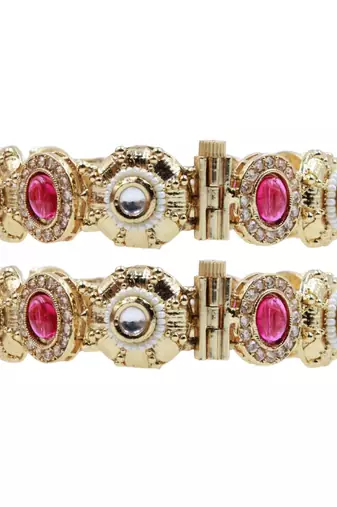 Traditional Rajwadi Screw Openable Kada Bangles, Set of 2