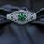 AD Studded Green Stone Openable Kada