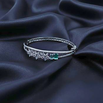 AD Studded Floral Design Openable Kada 2