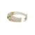 Kundan with Cubic Zircon Studded Green Stone Openable Kada
