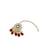 Meenakari Moissanite Kundan Maang Tikka with Red Beads & Pearls