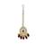 Moissanite Kundan Maang Tikka with Red Beads & Pearls