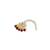 Moissanite Kundan Maang Tikka with Red Beads & Pearls