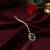 Green Stone Almond-Shaped Maang Tikka with CZ & Pearls