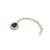 Green Stone Almond-Shaped Maang Tikka with CZ & Pearls