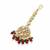 Moissanite Kundan Maangtikka with Green & Red Beads