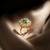 Green Stone Moissanite Kundan Almond Shaped Adjustable Ring