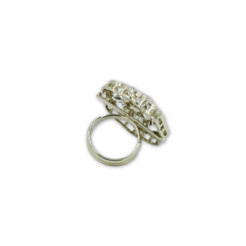 Moissanite Polki Adjustable Ring