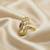 Moissanite Polki Red Stone CZ Adjustable Ring