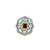 Moissanite Polki Red Stone CZ Adjustable Ring